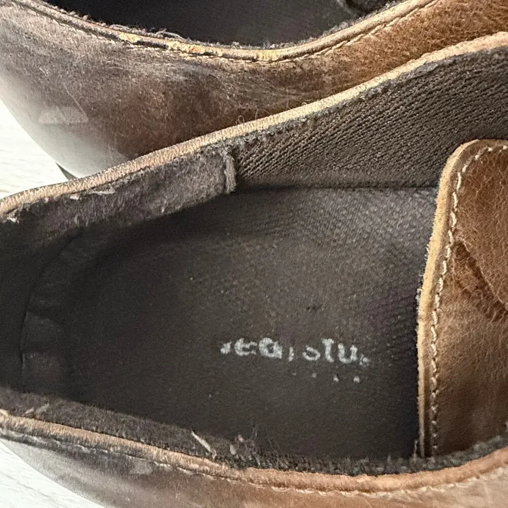 Bed Stu Shoes Mens Size 10.5 Wingtip Oxford Dress Brown Leather Distressed